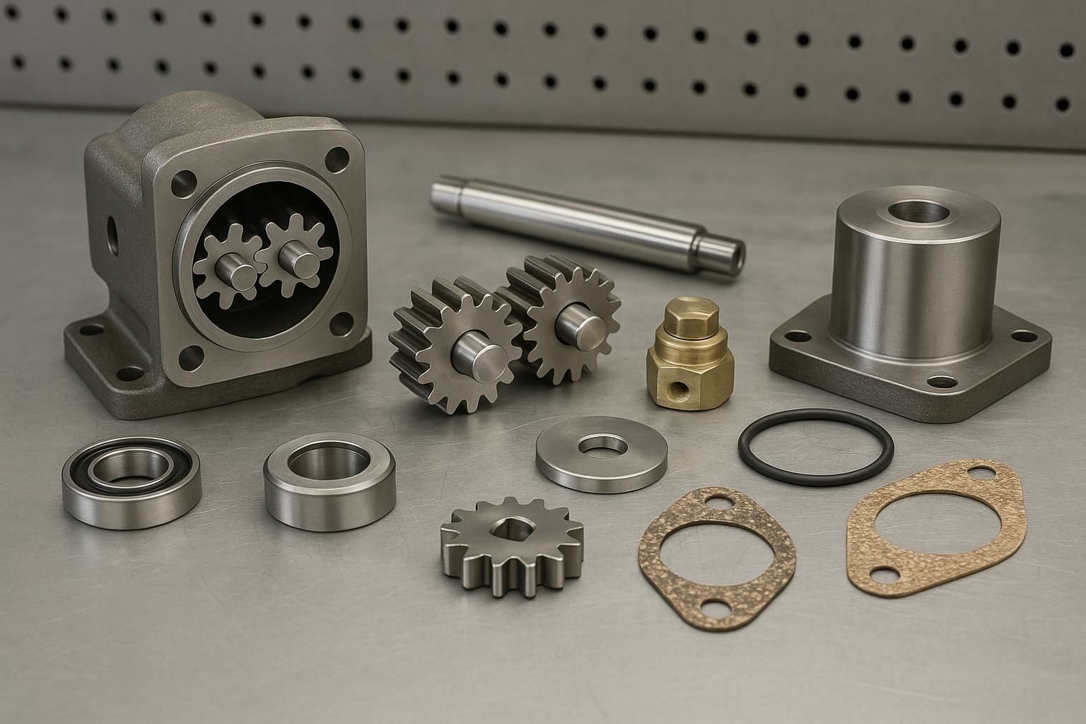 Materiais e Componentes das Bombas de Engrenagem