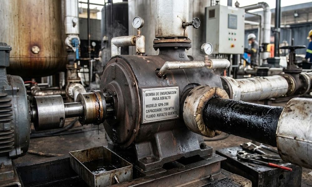 Bomba de Engrenagem para Piche e Asfalto