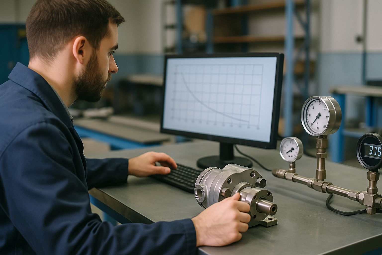 Curva de Desempenho de Bombas de Engrenagem